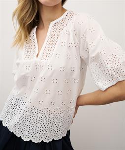 0039 Italien Leinenbluse Stickerei Maybelin