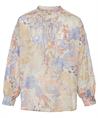 0039 Italy Bluse aus Voile Korallendruck