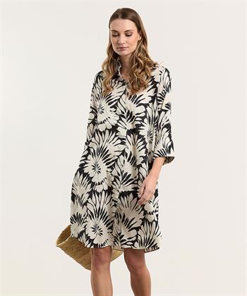 0039 ITALY Blusenkleid Blattdruck