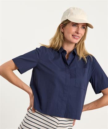 0039 ITALY kurze Popeline-Bluse