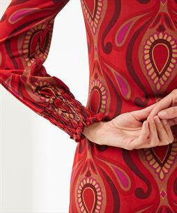 Ana Alcazar Kleid V-Ausschnitt Slinky Paisley