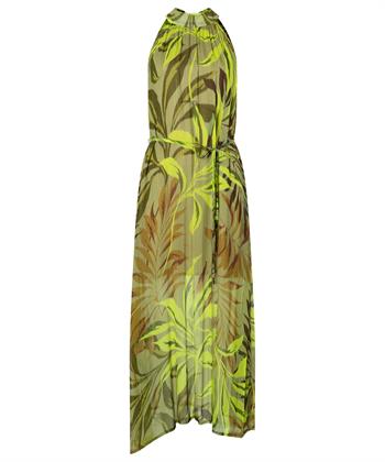 Ana Alcazar Neckholder-Kleid Blatt-Lurex