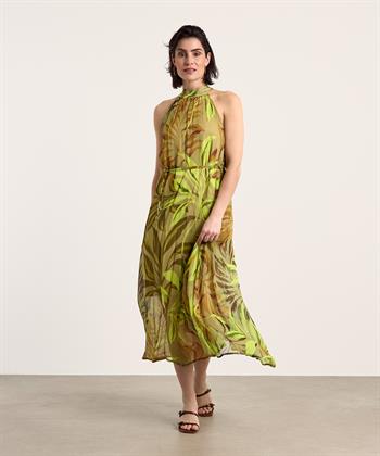 Ana Alcazar Neckholder-Kleid Blatt-Lurex