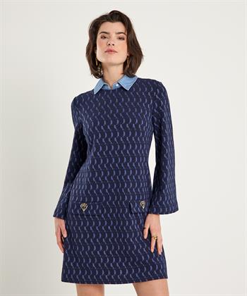Ana Alcazar Retro gemustertes Jacquard-Kleid