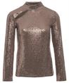 Ana Alcazar Rollkragenshirt mit Pailletten-Ausschnitt