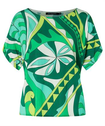 Ana Alcazar Slinky Top mit Retro Blattdruck