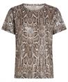 Beaumont Pailletten Shirt Schlangendruck Pepper