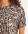 Beaumont Pailletten Shirt Schlangendruck Pepper