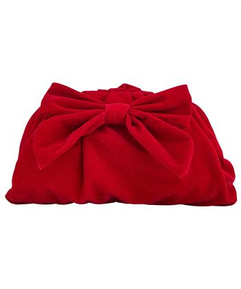 Beck Söndergaard Samt Clutch mit Schleife Bonita