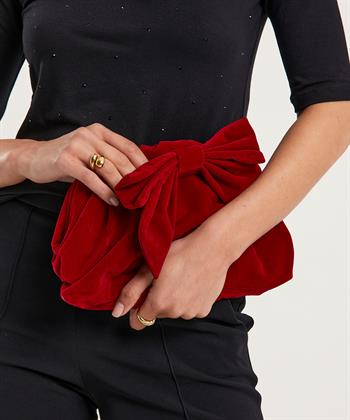 Beck Söndergaard Samt Clutch mit Schleife Bonita