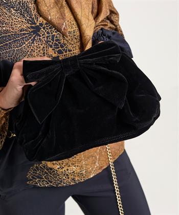 Beck Söndergaard Samt Clutch mit Schleife Bonita
