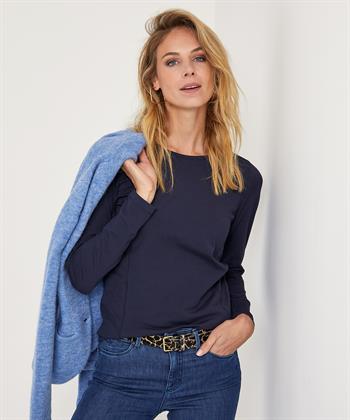 BeOne Basic Shirt Langarm Figurnaht