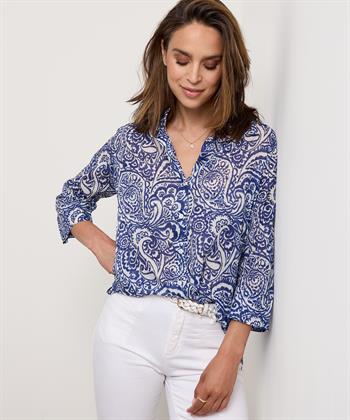 BeOne Baumwoll-Voile Bluse Paisley