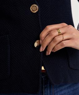 BeOne Blazer Strickjacke geprägtes Gestrick