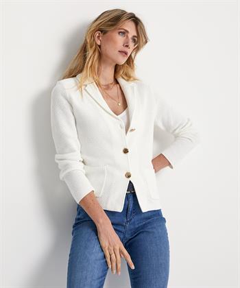 BeOne Blazer Strickjacke geprägtes Gestrick