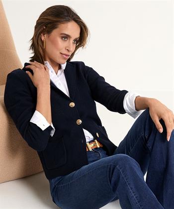 BeOne Blazer Strickjacke geprägtes Gestrick