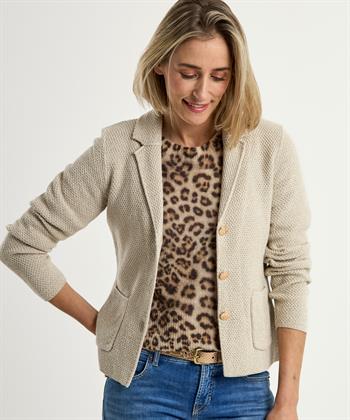 BeOne Blazer Strickjacke geprägtes Gestrick
