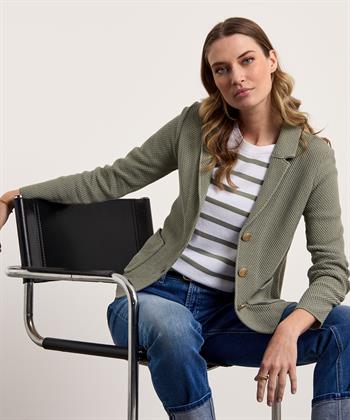BeOne Blazer Strickjacke geprägtes Gestrick