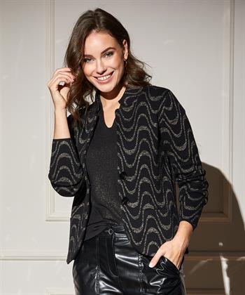 BeOne Blazer Strickjacke Lurexwelle