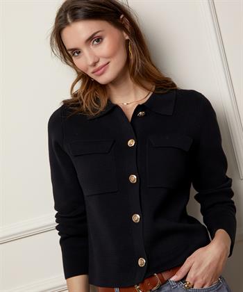 BeOne Blazerjacke kurz spitzgestrickt
