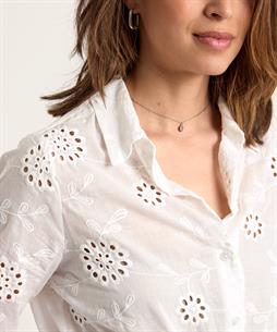 BeOne Bluse mit Lochstickerei