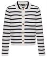 BeOne Bluse Weste pointaknit Breton-Streifen