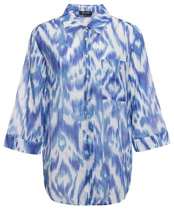 BeOne cotton voile Bluse Ikat