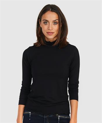 BeOne Essentials Rollkragenshirt Rüschen