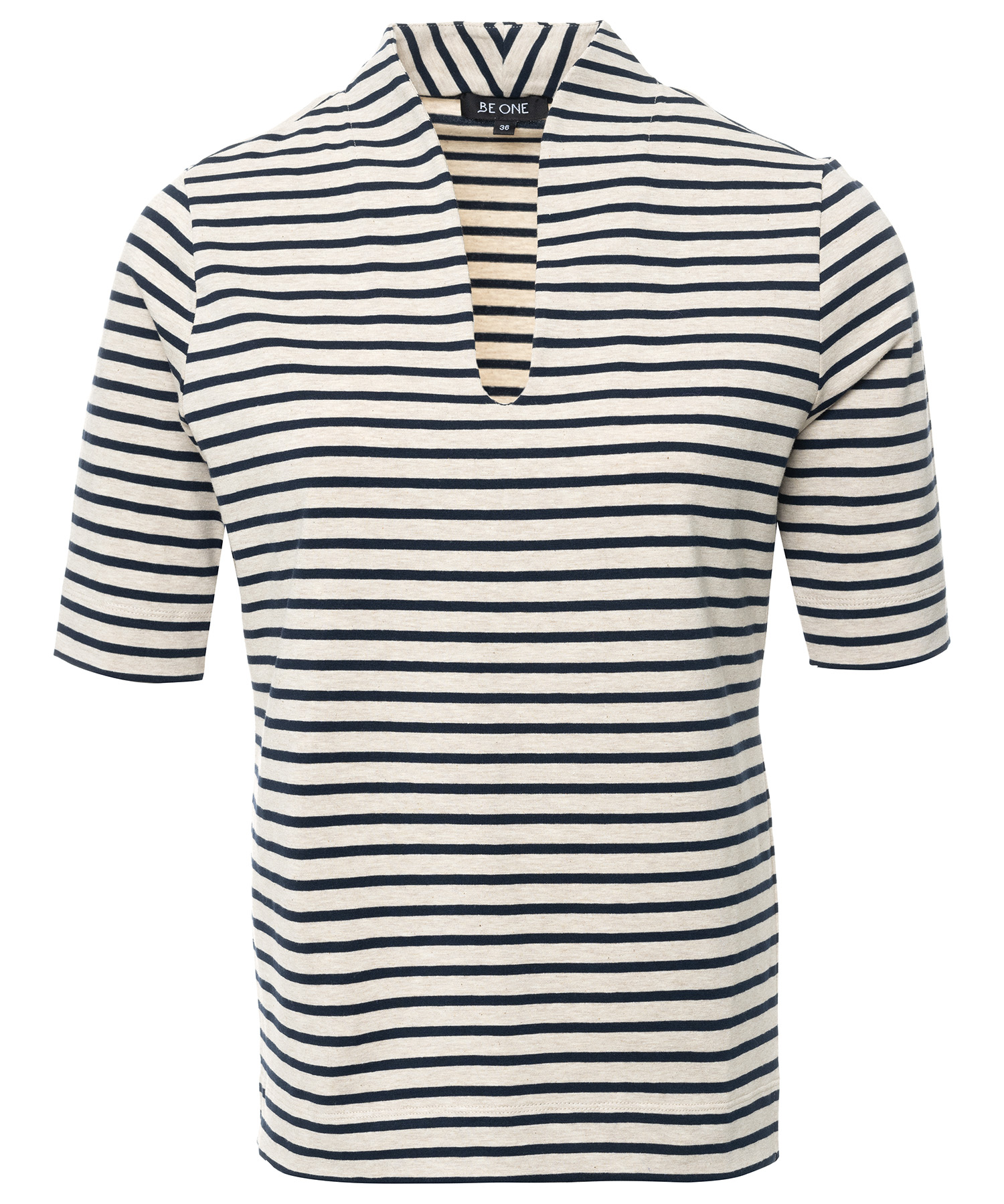 BeOne Essentials Tulpenshirt kurzarm Breton Streifen von shirts
