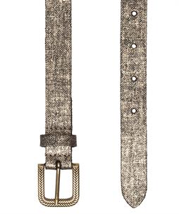 BeOne Gürtel Leder metallisch Canvas Metall