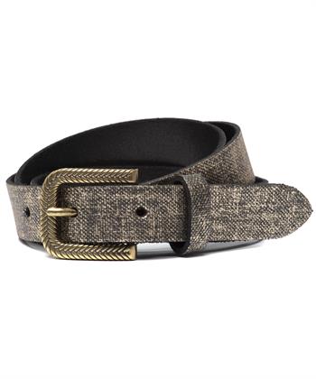 BeOne Gürtel Leder metallisch Canvas Metall