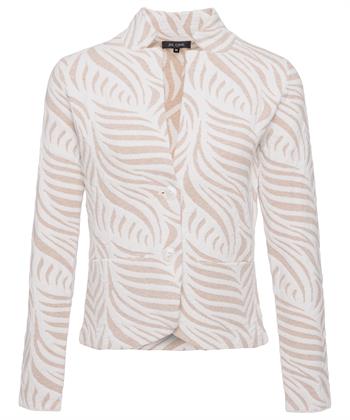 BeOne Jacquard-Blazer Strickjacke Blatt