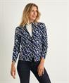 BeOne Jacquard Strickjacke Panther-Print