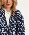 BeOne Jacquard Strickjacke Panther-Print