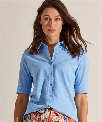 BeOne Jersey Blusen-Shirt Slub-Garn