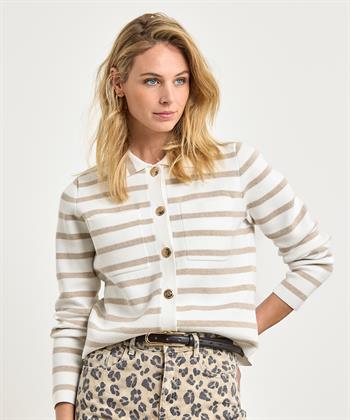 BeOne Kurzblazer Strickjacke gestreift pointaknit