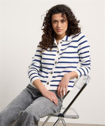 BeOne Kurzblazer Strickjacke gestreift pointaknit