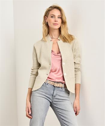 BeOne Lurex-Blazer-Strickjacke