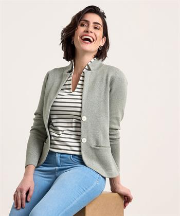 BeOne Lurex-Blazer-Strickjacke
