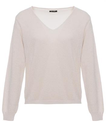 BeOne Lurex Pullover V-Ausschnitt