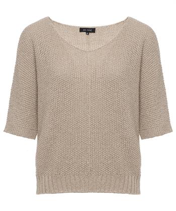 BeOne Phantasie Strickpullover V-Ausschnitt