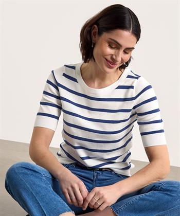 BeOne Pullover kurzarm gestreift