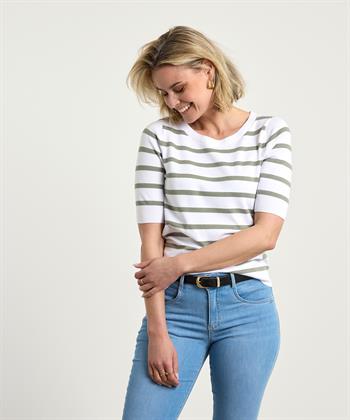 BeOne Pullover kurzarm gestreift