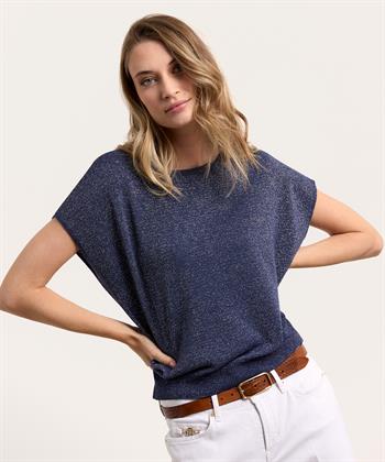 BeOne Pullover Lurex Bootskragen