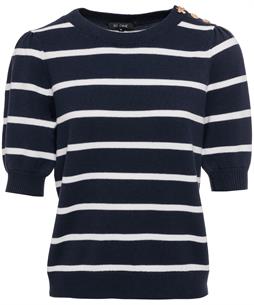 BeOne Pullover Puffärmeln Streifen