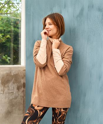 BeOne Pullover Rippen Rollkragen