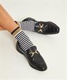 BeOne Socken gestreift Lurex