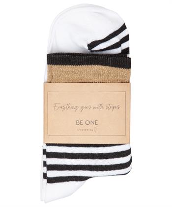 BeOne Socken gestreift Lurex