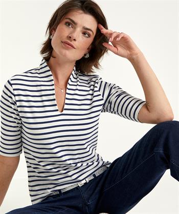 BeOne Tulpenshirt kurzarm Breton-Streifen