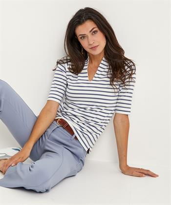 BeOne Tulpenshirt kurzarm Breton-Streifen